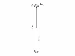 Sollux PASTELO - 1 lámpara colgante de techo negra, G9^Sollux Lighting Discount