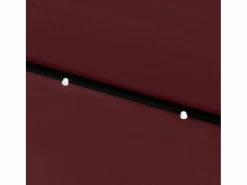 Clicnbuy Sombrilla con LED y poste de acero burdeos 2x3 m Rojo Best