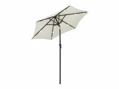 Clicnbuy Sombrilla con luces LED aluminio color arena 200x211 cm Gris