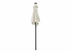 Clicnbuy Sombrilla con luces LED aluminio color arena 200x211 cm Gris
