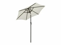 Clicnbuy Sombrilla con luces LED aluminio color arena 200x211 cm Gris