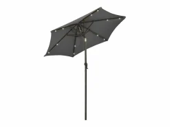 Sombrilla con luces LED aluminio antracita 200x211 cm^Clicnbuy
