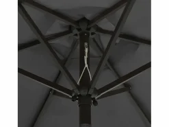 Sombrilla con luces LED aluminio antracita 200x211 cm^Clicnbuy