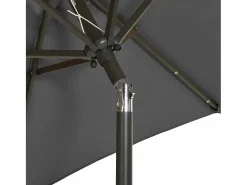 Sombrilla con luces LED aluminio antracita 200x211 cm^Clicnbuy