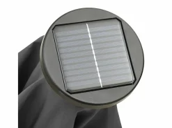 Sombrilla con luces LED aluminio antracita 200x211 cm^Clicnbuy