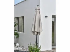 Dcb Garden Sombrilla con manivela en aluminio y lona Gris antracita New