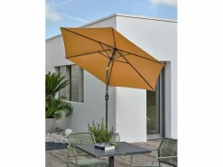 Dcb Garden Sombrilla con manivela en aluminio y lona Mostaza Outlet