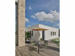 Dcb Garden Sombrilla con manivela en aluminio y lona Mostaza Outlet