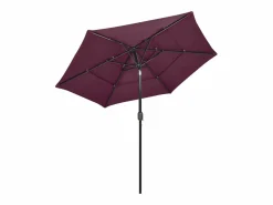 Sombrilla de 3 niveles con poste de aluminio burdeos 2,5 m^Clicnbuy New