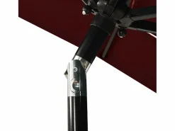 Sombrilla de 3 niveles con poste de aluminio burdeos 2x2 m^Clicnbuy Outlet