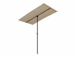 Clicnbuy Sombrilla de jardín con palo de aluminio gris taupe 180x110 cm Topo