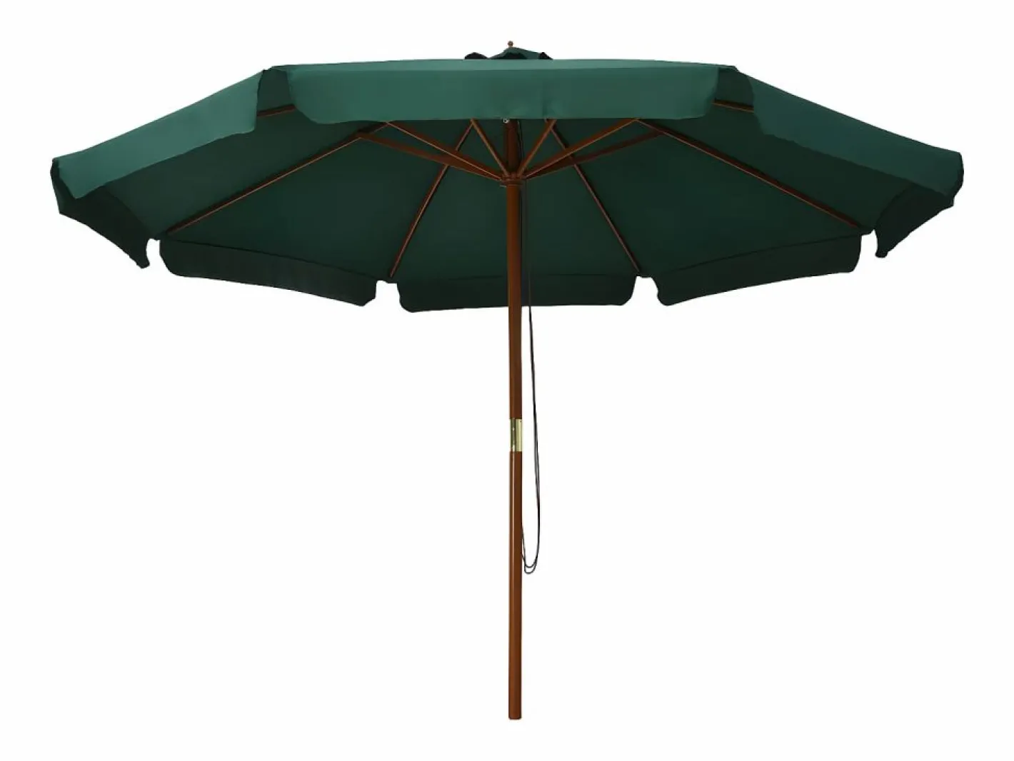 Clicnbuy Sombrilla de jardín con palo de madera 330 cm Verde Online