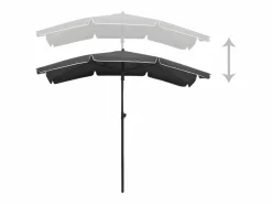 Clicnbuy Sombrilla|Sombrilla de jardín con palo 200x130 cm
