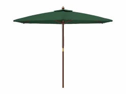 Sombrilla de jardín con poste de madera verde 299x240 cm ES342140 Online