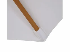 Sombrilla de madera, 300 cm, con mecanismo de elevación, bambú, color crema (300x300x250 cm)^ Clearance