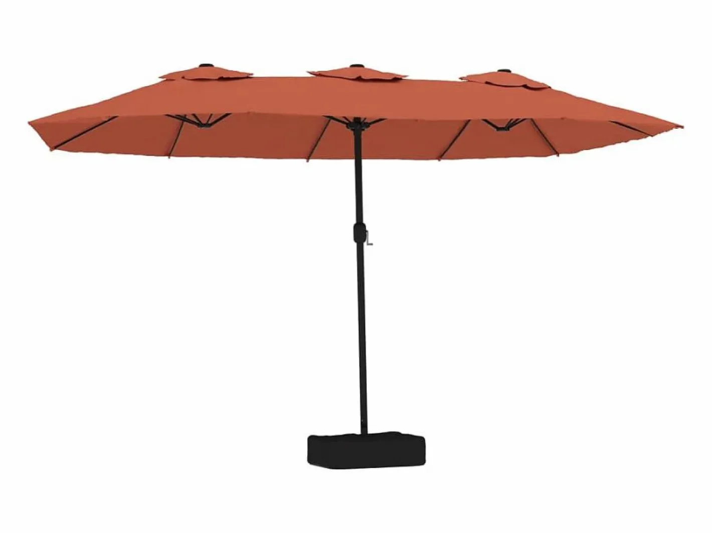 Clicnbuy Sombrilla|Sombrilla doble color terracota 449x245 cm