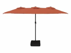 Clicnbuy Sombrilla|Sombrilla doble color terracota 449x245 cm
