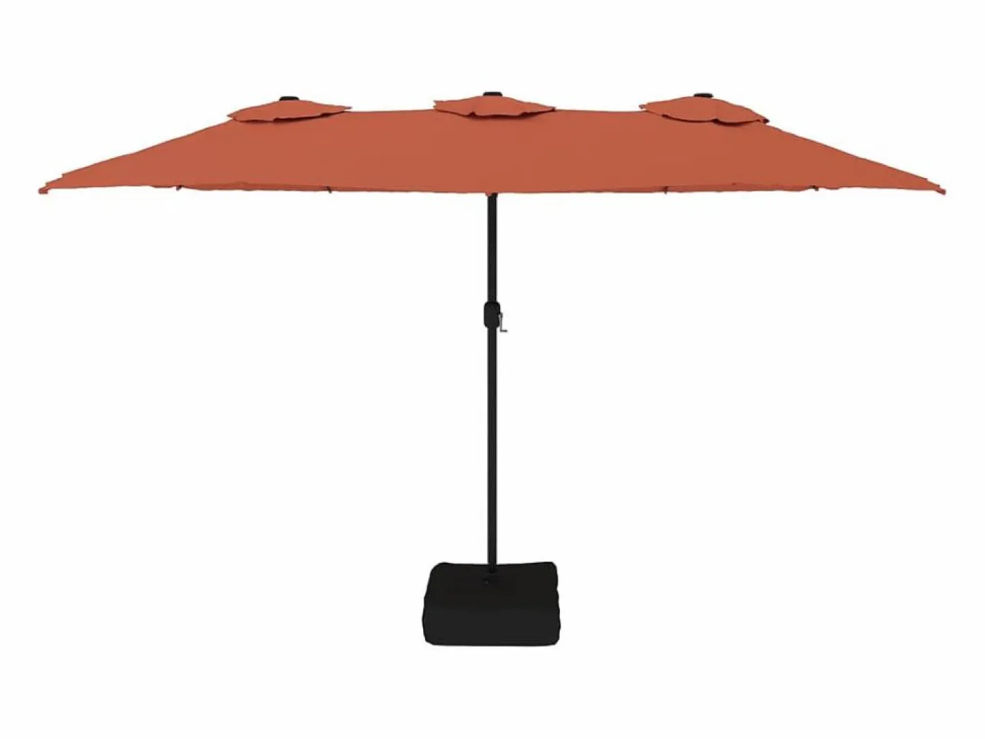 Clicnbuy Sombrilla|Sombrilla doble color terracota 449x245 cm
