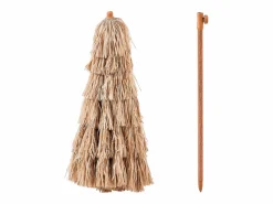 Sombrilla|Sombrilla Hawaiana SucceBuy, Sombrilla Exótica Inclinable de 2 m con Techo de Paja de Polipropileno y 8 Varillas Metálicas, para Playa, Patio, Piscina y Jardín