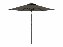 Sombrilla jardín con LEDs poste acero antracita 225x225x212 cm ES921021^ Online