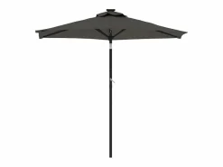 Sombrilla jardín con LEDs poste acero antracita 225x225x212 cm ES921021^ Online