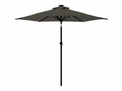 Sombrilla jardín con LEDs poste acero antracita 225x225x212 cm ES921021^ Online