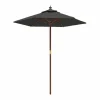 Sombrilla jardín con poste de madera gris antracita 196x231 cm ES836310 Hot