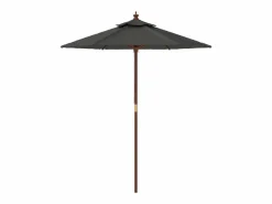 Clicnbuy Sombrilla jardín con poste de madera 196x231 cm Gris antracita Online
