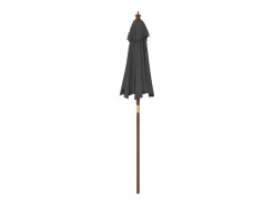 Clicnbuy Sombrilla jardín con poste de madera 196x231 cm Gris antracita Online
