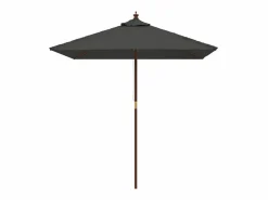 Sombrilla|Sombrilla jardín poste de madera gris antracita 198x198x231 cm ES810989