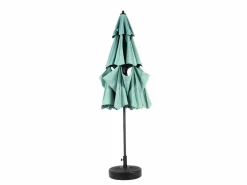 Sombrilla rectangular de exterior de doble cara con manivela, estructura de acero, verde claro (4,5x4,5x3m) Negro New