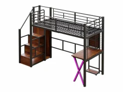 Sombrilla rectangular de exterior de doble cara con manivela, estructura de acero, verde claro (4,5x4,5x3m) Negro New