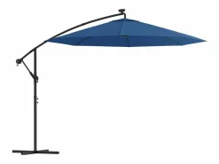 Sombrilla|Sombrilla voladiza con luces LED y poste acero celeste 300 cm ES648477