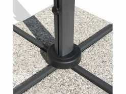 Sombrilla 3x3 doble profesional para bares, jardines, hoteles Oslo Blanco Hot