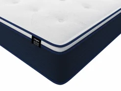 Ysmée Somier + colchón de muelles ensacados ALTIER - 90 x 190 cm Blanco New