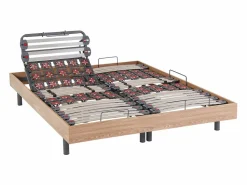 Somier articulado eléctrico 2x78 terminales - 2 x 90 x 200 cm - beige - NALU de DREAMEA^Ysmée Online