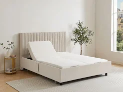 Ysmée Somier articulado eléctrico 2x48 terminales - 2 x 70 x 190 cm - - NALU de DREAMEA Beige Sale