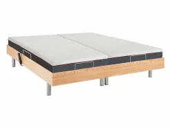 Somier articulado eléctrico 2x65 plots - 2 x 80 x 200 cm - gris - NALU de YSMÉE^Ysmée