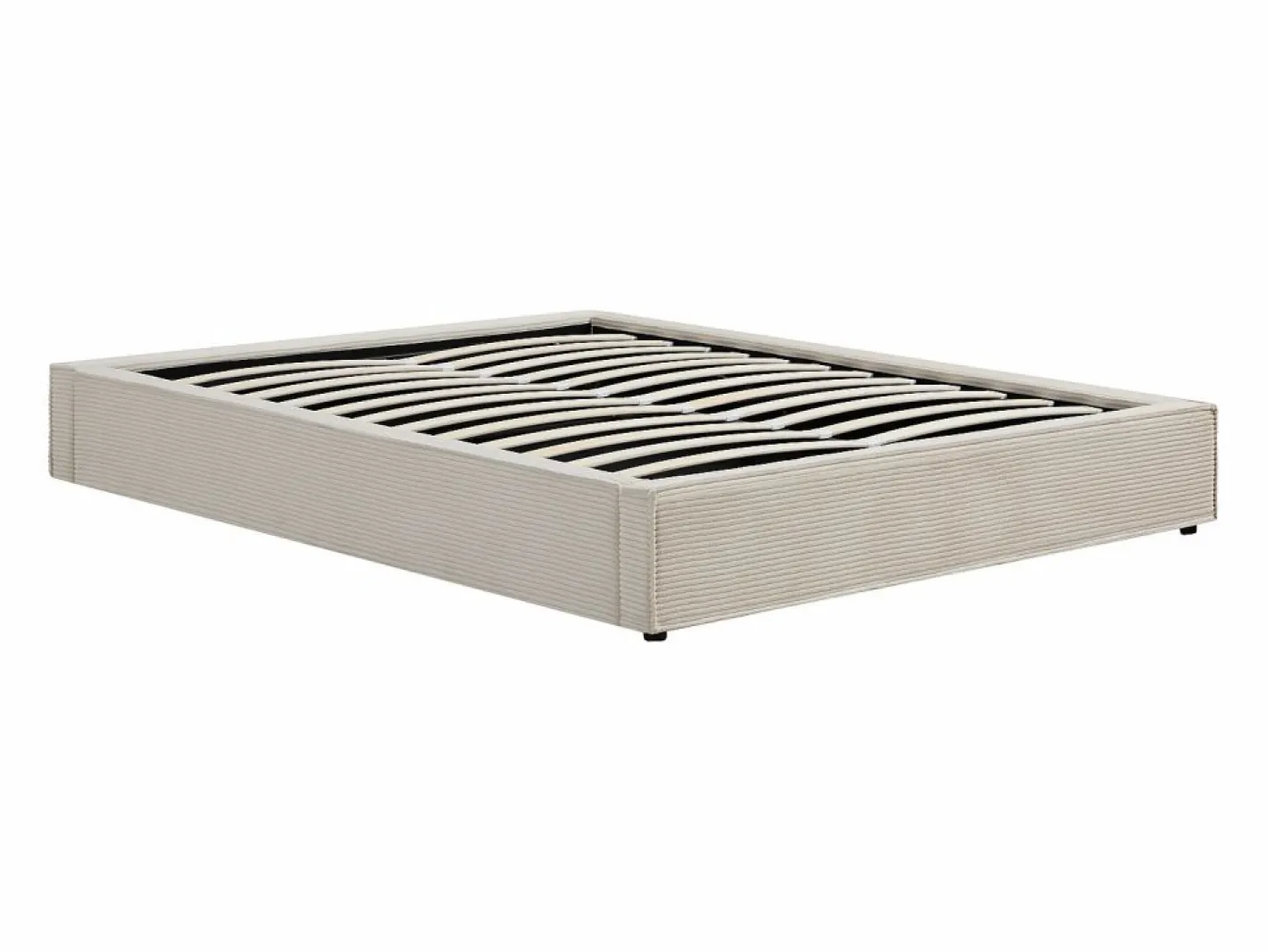 Somier con arcón 140 x 190 cm de pana - KARESO de YSMÉE^Ysmée Discount