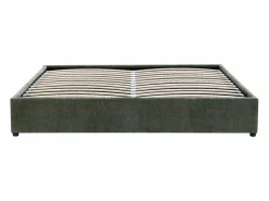 Ysmée Somier con arcón 140 x 190 cm en tela texturizada - FIRMEO de YSMÉE Verde Hot