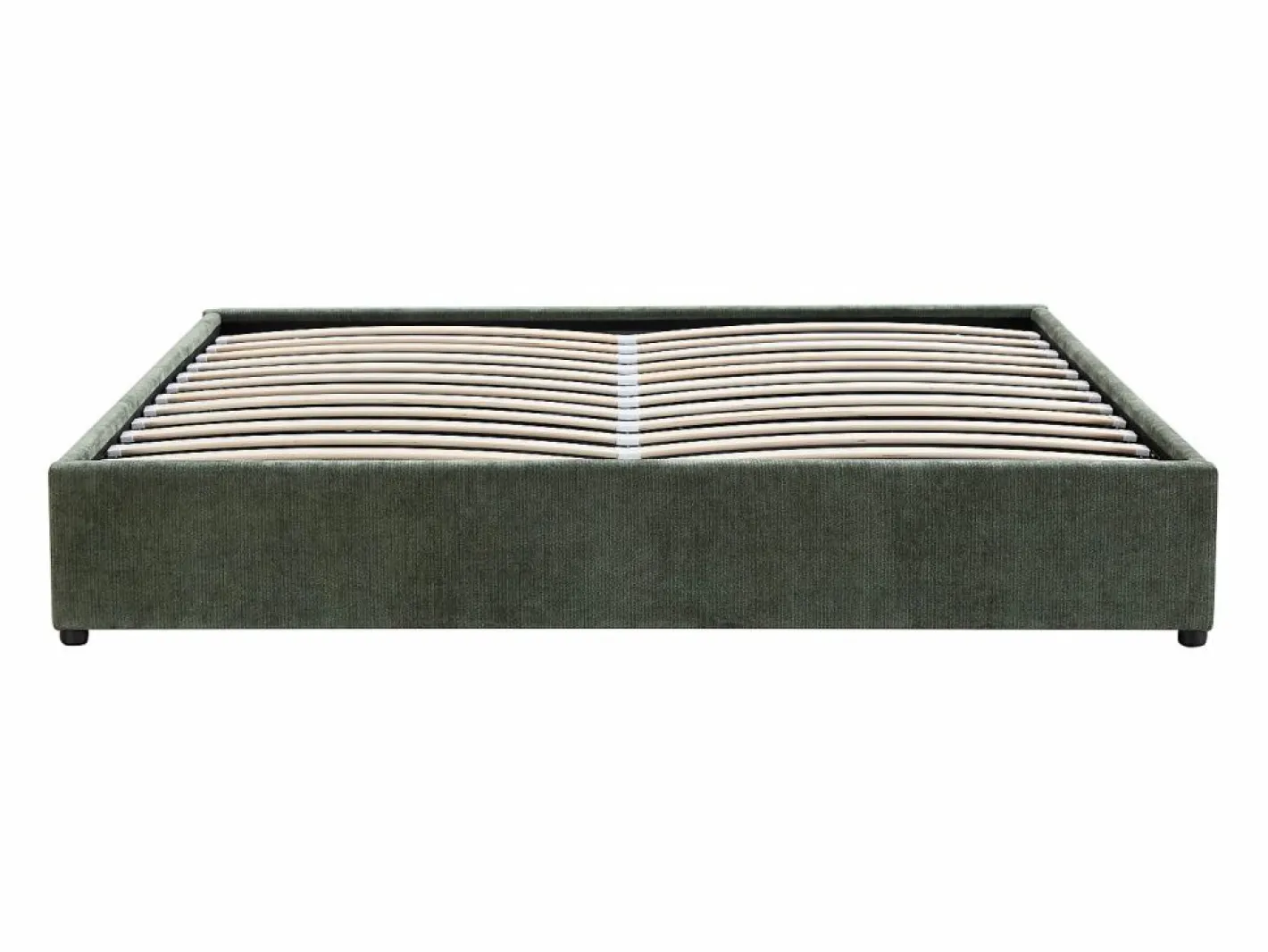 Ysmée Somier con arcón 140 x 190 cm en tela texturizada - FIRMEO de YSMÉE Verde Hot
