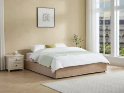 Ysmée Somier Con Canapé|Somier - 160X200Cm|Somier con arcón 160 x 200 cm queen size de pana - KARESO de YSMÉE