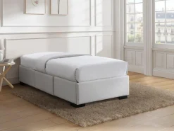Ysmée Somier Tapizado|Somier - 90X190Cm|Somier con cajones 90 x 190 cm en tela - Con patas - KOLANE de YSMÉE