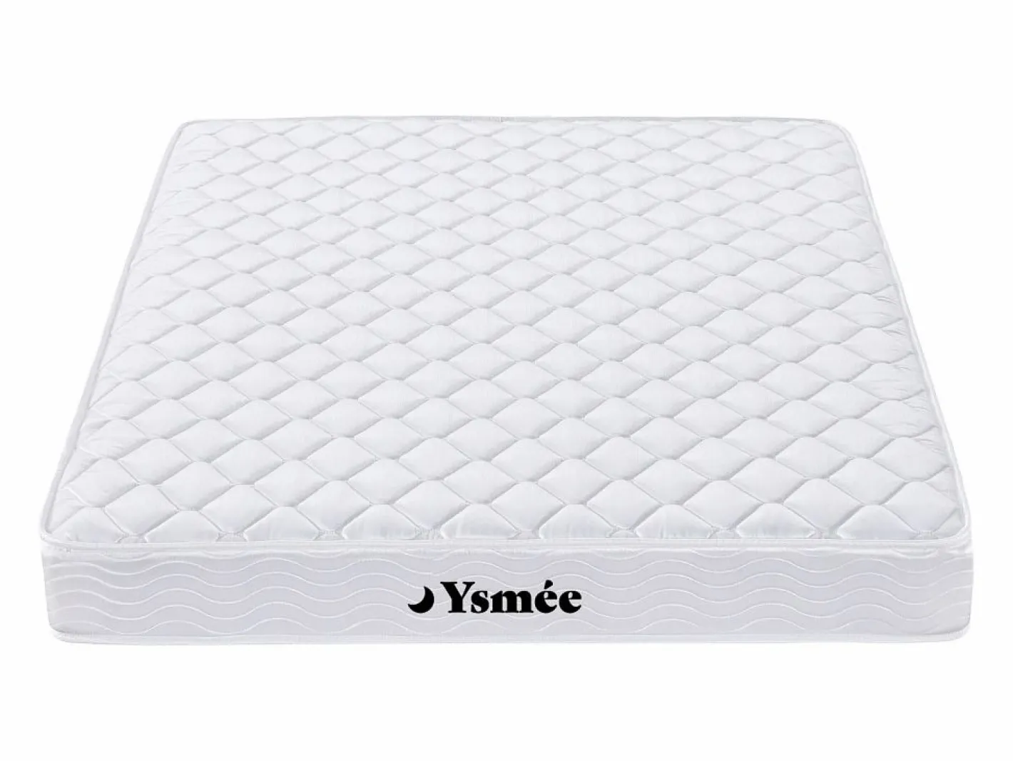 Ysmée Somier de láminas + colchón de muelles 140x190 WOLKENLOS Negro Sale