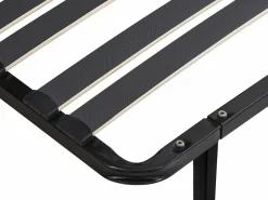 Ysmée Somier de láminas para armar 160 x 200 cm - 30 láminas 3 zonas Con patas - CERRISI Negro New