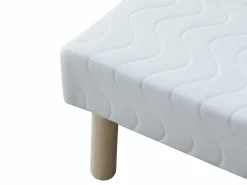 Ysmée Somier tapizado 90 x 190 cm 9 láminas pasivas - - ASTHENIS de YSMÉE Blanco New