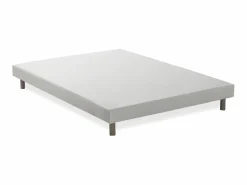 Somier tapizado con láminas 140x190 Madera Maciza Blanca Pies FINLANDEK Rakenne Blanco Online