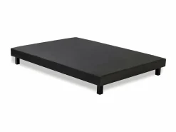 Somier tapizado con láminas 160x200 de madera maciza antracita + patas - RAKENNE FINLANDEK Gris Discount