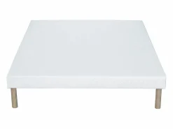 Ysmée Somier tapizado de 160 x 200 cm con 10 láminas pasivas - - ASTHENIS de YSMÉE Blanco New