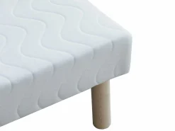 Ysmée Somier tapizado de 160 x 200 cm con 10 láminas pasivas - - ASTHENIS de YSMÉE Blanco New